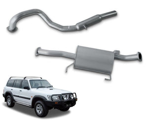 2.5" Cat-Back Stainless Steel Exhaust System for 4.5lt Petrol Nissan Patrol GU Wagon Y61 (10/1997 - 2019 Models) Beast Unleashed Exhausts