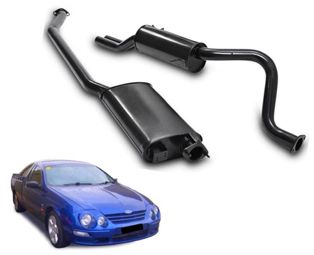 2.5" Performance Exhaust System for 6 Cylinder AU Ford Falcon Ute with Twin Muffler Outlet Beast Unleashed Exhausts