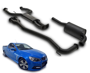 2.5" Performance Exhaust System for 6 Cylinder VE, VF Holden Commodore Ute & Statesman with Single Sided Rear Muffler Beast Unleashed Exhausts