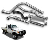 2.5" Stainless Steel Exhaust System for 4.2lt Non-Turbo Diesel Toyota Landcruiser 79 Series Single Cab Ute - For Original Manifold (1999 Onwards Models) Beast Unleashed Exhausts