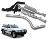 2.5" Stainless Steel Exhaust System with Extractors for 4.5lt Petrol Nissan Patrol GU Wagon Y61 (10/1997 - 2019 Models) Beast Unleashed Exhausts