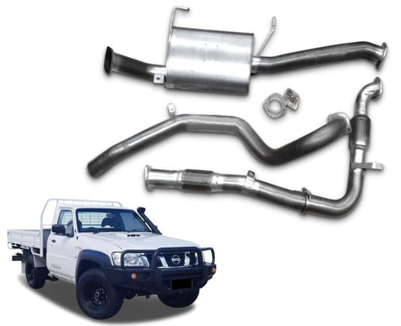 2.5" Stainless Steel Turbo-Back Exhaust System for 3.0lt Common Rail Nissan Patrol GU Ute Y61 - Coil Spring Rear ONLY (10/2006 onwards models) Beast Unleashed Exhausts