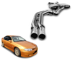 2.5" Twin Performance Exhaust System for 5.7lt 8 Cylinder VT Holden Commodore Sedan (Racing System) Beast Unleashed Exhausts