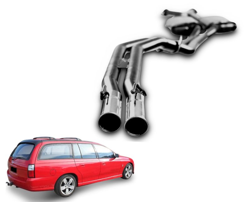 2.5" Twin Performance Exhaust System for 5.7lt 8 Cylinder VX Holden Commodore Ute & Wagon (Racing System) Beast Unleashed Exhausts