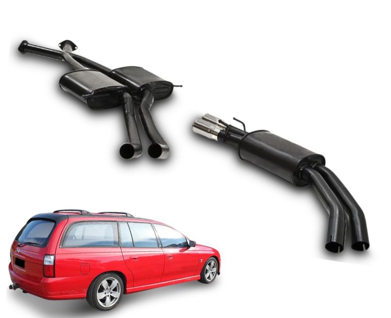 2.5" Twin Performance Exhaust System for 5.7lt 8 Cylinder VY Holden Commodore Ute & Wagon (Oval Rear Muffler) Beast Unleashed Exhausts