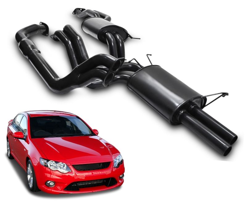 2.5" Twin Turbo-Back Performance Exhaust System for 6 Cylinder FG / FGX XR6T Ford Falcon Sedan with Twin Outlet Beast Unleashed Exhausts