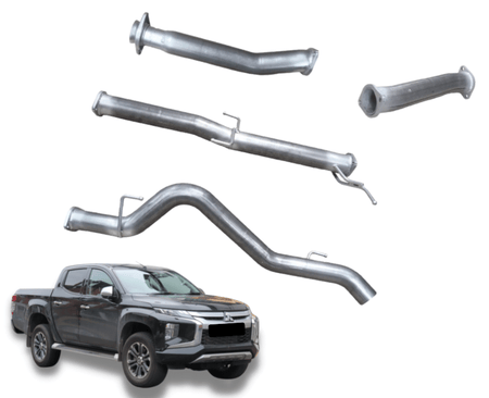 3" DPF-Back Exhaust System for 2.4lt Turbo Diesel MR Mitsubishi Triton (2018 - 2020 Models) Beast Unleashed Exhausts