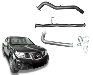 3" DPF-Back Exhaust System for 2.5lt Turbo Diesel D40 Nissan Navara Automatic (2007 - 2015 Models) Beast Unleashed Exhausts