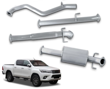 3" Stainless Steel DPF-Back Exhaust System for 2.8lt Toyota Hilux GUN126R (2015 - 2019 Models) Beast Unleashed Exhausts