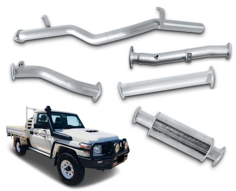 3" Stainless Steel DPF-Back Exhaust System for 4.5lt V8 79 Series Toyota Landcruiser Single Cab Ute (2016 - 2019 Models) Beast Unleashed Exhausts