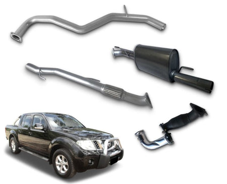 3" Stainless Steel Exhaust System for 3.0lt TD V6 D40 Nissan Navara STX550 Dual Cab Ute with Cerachrome Dump Pipe (2010 - 2015 Models) Beast Unleashed Exhausts