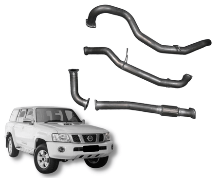 3" Turbo-Back Exhaust System for 2.8lt Turbo Diesel GU Nissan Patrol Wagon (1999 - 2015 Models) Beast Unleashed Exhausts