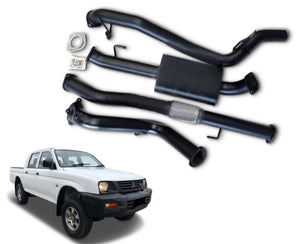 3" Turbo-Back Stainless Steel Exhaust System for 2.8lt TD Mitsubishi Triton MK Dual Cab (1997 - 2006 Models) Beast Unleashed Exhausts
