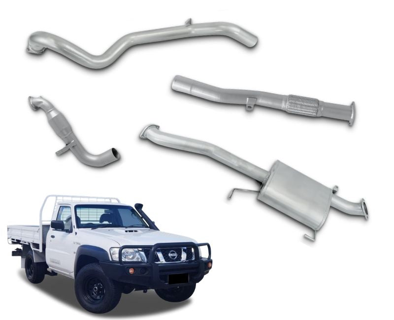3" Turbo-Back Stainless Steel Exhaust System for 3.0lt Common Rail Nissan Patrol GU Ute Y61 - Leaf Spring Rear ONLY (1997 - 2016 Models) Beast Unleashed Exhausts