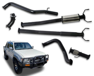 3" Turbo-Back Stainless Steel Exhaust System for 3.0lt Toyota Hilux KZN165R (04/1999 - 05/2004 Models) Beast Unleashed Exhausts