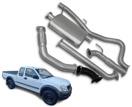 3" Turbo-Back Stainless Steel Exhaust System for 3.0lt Turbo Diesel Direct Injection Holden Rodeo RA Extra Cab (11/2003 - 2008 Models) Beast Unleashed Exhausts