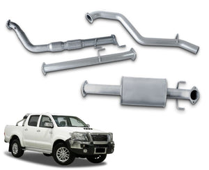 3" Turbo-Back Stainless Steel Exhaust System for 3.0lt Turbo Diesel Toyota Hilux KUN26R (03/2005 - 2019 Models) Beast Unleashed Exhausts