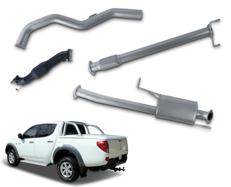 3" Turbo-Back Stainless Steel Exhaust System for 3.2lt Turbo Diesel Mitsubishi Triton ML Dual Cab Ute (07/2006 - 2009 Models) Beast Unleashed Exhausts