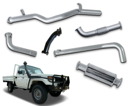 3" Turbo-Back Stainless Steel Exhaust System for 4.2lt Turbo Diesel Toyota Landcruiser 79 Series Single Cab Ute (2002 - 2007 Models) Beast Unleashed Exhausts