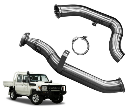 4" DPF-Back Stainless Steel Side Exit Exhaust System for 4.5lt V8 79 Series Toyota Landcruiser Dual Cab (2017 Onwards Models) Beast Unleashed Exhausts